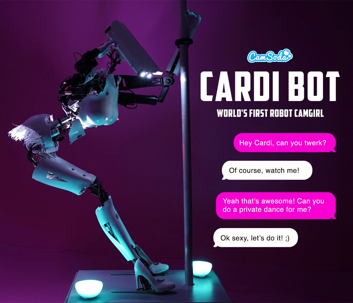 Alice Bonasio VR Consultancy MR Tom Atkinson Tech Trends Review AR Mixed Virtual Reality Augmented Camsoda cardi-bot pole dancing robot sex cardi bot