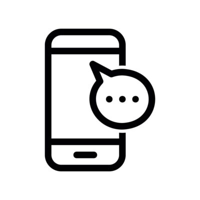 Smartphone with messaging interface representing digital dating communication habits