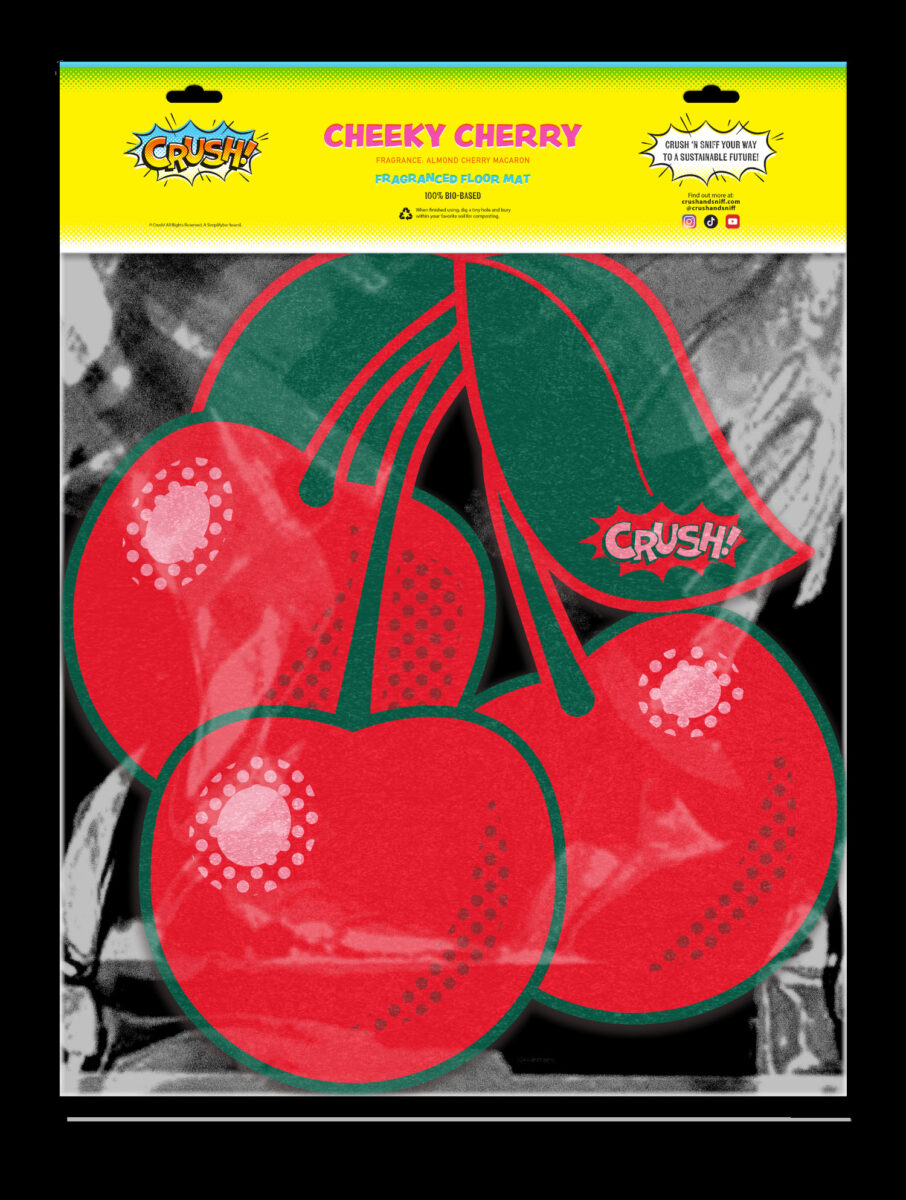 CRUSH Cheeky Cherry bio-based scented floor mat for cars and small spaces